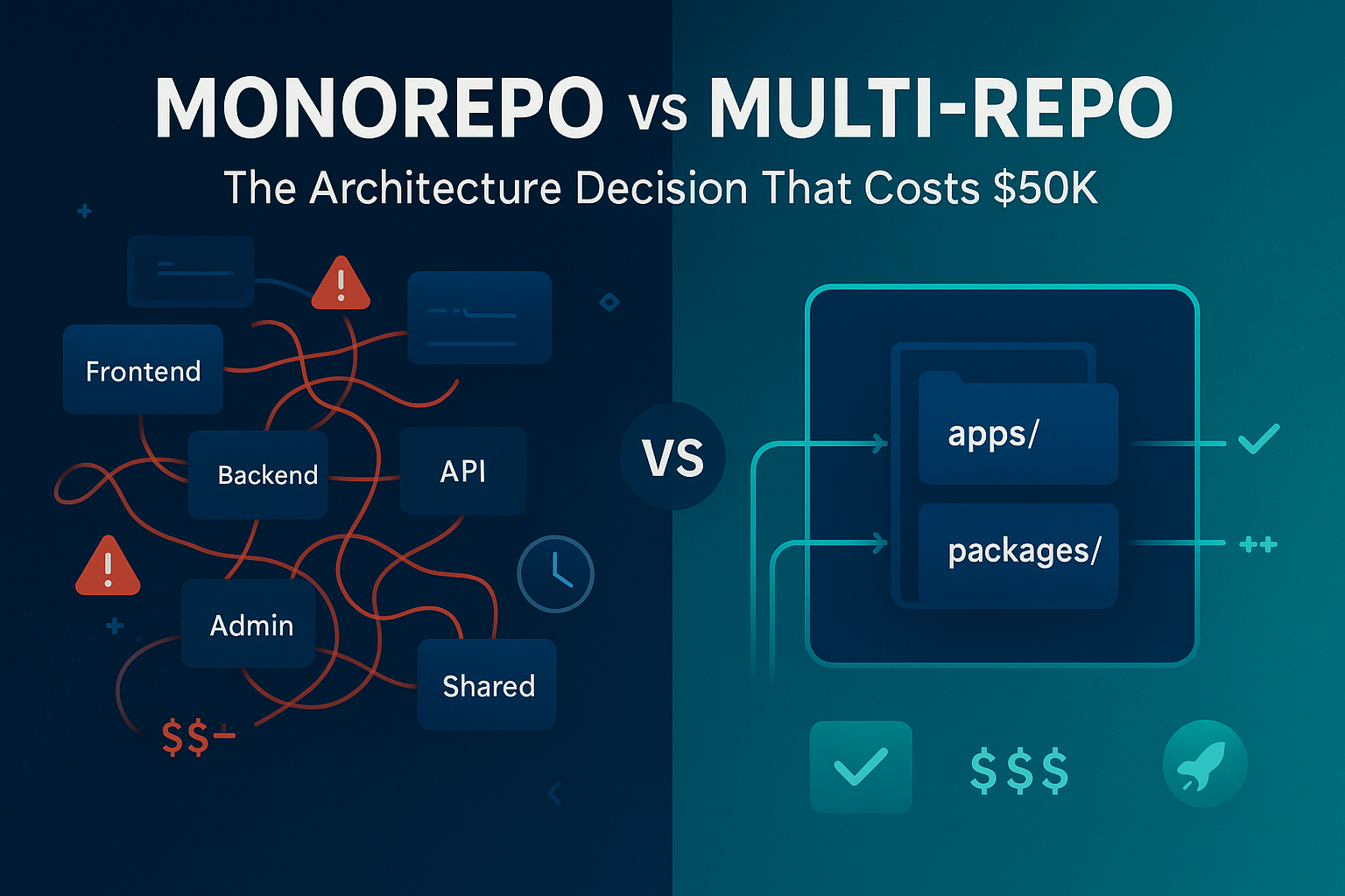 Next.js Monorepo vs Multi-Repo for SaaS: The $50K Mistake Nobody Talks About